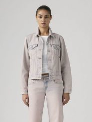 Levi's Kurtka dżinsowa w kolorze beżowo-błękitnym rozmiar: M. Brązowe kurtki Levi's, m, bez wzorów, bez kaptura. Za 218.75 zł.