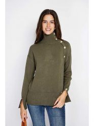 William de Faye Sweter w kolorze khaki rozmiar: 38. Brązowe swetry William de Faye, bez wzorów, z kaszmiru, klasyczne, bez ramiączek. Za 162.11 zł.