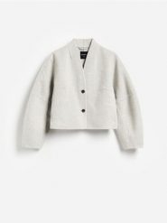 Kurtka handmade z wełną - jasnoszary. Szare kurtki Reserved, l, bez wzorów, z tkaniny, bez kaptura. Za 399.99 zł.