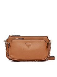 Guess Torebka Noelle II Mini HWZG96 72710 Brązowy. Brązowe listonoszki Guess, z aplikacjami, ze skóry, bez dodatków. Za 549.99 zł.