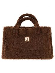 Zwillingsherz Shopper bag "Plush & Dachshund" w kolorze brązowym - 50 x 35 cm rozmiar: onesize. Brązowe shopper bag Zwillingsherz, bez wzorów, z materiału, na ramię, bez dodatków. Za 144.95 zł.
