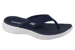 Japonki damskie, On The Go 600 Sunny. Niebieskie japonki Skechers, bez wzorów, z materiału, sportowe. Za 199.99 zł.