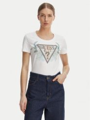 Guess T-Shirt W6GI12 K3027 Biały Regular Fit. Białe t-shirty Guess, s, z aplikacjami, z bawełny, bez kołnierzyka, bez ramiączek. Za 194.99 zł.