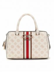 Guess Torebka w kolorze beżowym - 26 x 16 x 13 cm rozmiar: onesize. Brązowe torebki klasyczne Guess, z aplikacjami, z materiału, przez ramię, bez dodatków. Za 461.45 zł.