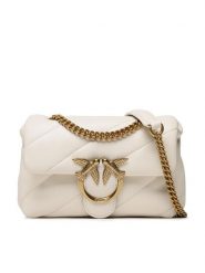 PINKO Torebka Love Mini Puff Cl PE 23 PLTT 100039 A0F2 Écru. Kopertówki Pinko, bez wzorów, ze skóry, wizytowe, bez dodatków. Za 1,519.00 zł.