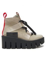 United Nude Botki Grip Nomad Lo II 1076584557 Szary. Szare botki United Nude, bez wzorów, z materiału, bez obcasa, na koturnie, bez zapięcia. Za 1,399.00 zł.