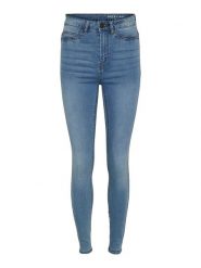 Noisy may Dżinsy "Nmcallie" - Skinny fit - w kolorze błękitnym rozmiar: W25/L30. Niebieskie jeansy Noisy May, l, z aplikacjami, ze skóry, klasyczne, z podwyższonym stanem. Za 41.88 zł.