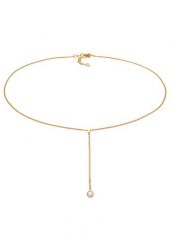 Elli Damski Choker Y soliter róża z kwarcem pozłacane srebro 925 Sterling Silver Naszyjniki 1 ct. Szare naszyjniki Elli, z materiału, z kwarcem, pozłacane. Za 293.99 zł.