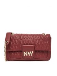 Nine West Torebka CEO-Astoria-Allure-LX10165 Bordowy. Czerwone kopertówki Nine West, bez wzorów, z materiału, wizytowe, bez dodatków. Za 349.99 zł.