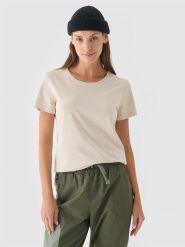 4F T-shirt regular gładki damski - biały XXL. Białe t-shirty 4f, xs, bez wzorów, z bawełny, klasyczne, bez kołnierzyka, bez ramiączek. W wyprzedaży za 19.99 zł.