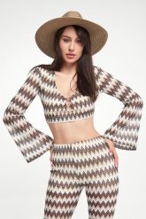 Top damski żakardowy TWINSET U&B. Topy Twinset U&B, xs, bez wzorów, z żakardem, bez kołnierzyka, bez ramiączek. W wyprzedaży za 384.30 zł.