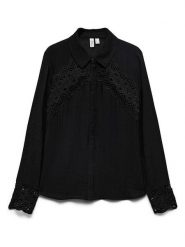Vero Moda Koszula w kolorze czarnym rozmiar: L. Czarne koszule Vero Moda, l, bez wzorów, z koronki, bez kołnierzyka, bez ramiączek. Za 129.95 zł.