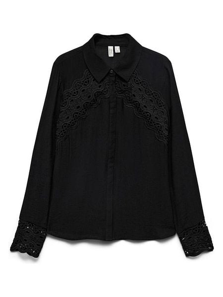 Vero Moda Koszula w kolorze czarnym rozmiar: L. Czarne koszule Vero Moda, l, bez wzorów, z koronki, bez kołnierzyka, bez ramiączek. Za 129.95 zł.