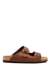 Comfortfusse Klapki w kolorze brązowym rozmiar: 45. Brązowe klapki Comfortfüße, bez wzorów, klasyczne, z otwartym noskiem, bez obcasa, bez zapięcia. Za 260.99 zł.