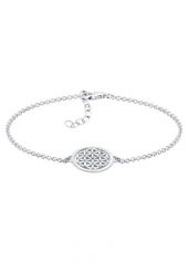 Elli Elli Bransoletka Damski kwiat życia wycięty w srebrze próby 925 Sterling Silver Bransoletki 1 ct. Szare bransoletki Elli, metalowe. Za 208.99 zł.