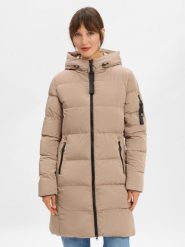 Marie Lund Pikowany płaszcz damski Kobiety beżowy jednolity, 40. Brązowe płaszcze Marie Lund, na zimę, bez wzorów, eleganckie, bez kaptura. Za 999.95 zł.