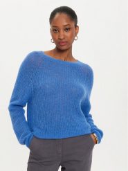 Marella Sweter Nievo 2423366254 Niebieski Regular Fit. Niebieskie swetry Marella, s, bez wzorów, z wełny, bez ramiączek. Za 299.99 zł.
