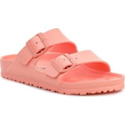 Klapki Birkenstock Arizona Eva W 1022511 Coral Peach różowe. Czerwone klapki INNA MARKA, bez wzorów, z materiału, casualowe, bez obcasa, bez zapięcia. Za 287.78 zł.