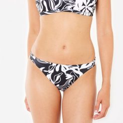 Dół kostiumu kąpielowego surfingowego damski Olaian Aly Bermeo. Czarne bikini OLAIAN, bez wzorów, z elastanu, klasyczne. Za 54.99 zł.