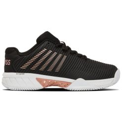 Buty do tenisa damskie K-Swiss Hypercourt Express 2. Czarne buty do biegania K-SWISS, bez wzorów, z materiału, bez zapięcia, do biegania. Za 641.00 zł.