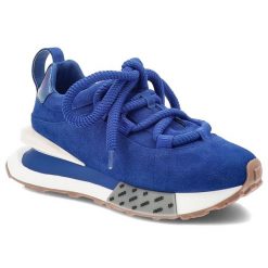 Niebieskie Sneakersy Artiker Modne Obuwie Damskie Na Platformie. Niebieskie buty treningowe Artiker, bez wzorów, z zamszu, bez zapięcia. Za 237.99 zł.