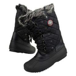 Buty Geographical Norway Matti Noir czarne. Czarne śniegowce bez wzorów, z materiału, bez zapięcia. Za 365.58 zł.