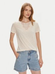 JDY T-Shirt Dodo 15296235 Beżowy Regular Fit. Brązowe t-shirty JDY, xs, bez wzorów, z syntetyku, bez kołnierzyka, bez ramiączek. Za 59.99 zł.