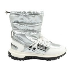 Buty śniegowce Colmar Warmer Freeze 204 srebrny. Szare śniegowce bez wzorów, z gumy, przed kolano, bez zapięcia. Za 518.78 zł.