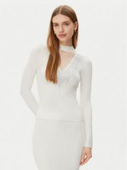 Guess Sweter W5RR15 Z2Y50 Écru Regular Fit. Swetry Guess, xs, z aplikacjami, z wiskozy, bez ramiączek. Za 229.99 zł.