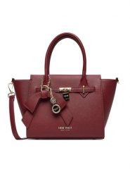 Nine West Torebka CEO-Chelsea-Charm-II-LX10185 Bordowy. Czerwone torebki klasyczne Nine West, bez wzorów, z materiału, bez dodatków. Za 349.99 zł.