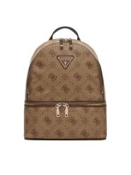 Guess Plecak Silia Travel TWGP98 90032 Beżowy. Brązowe plecaki Guess, z aplikacjami, ze skóry, bez dodatków. Za 449.99 zł.