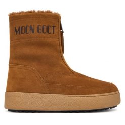 Śniegowce Moon Boot. Brązowe śniegowce Moon Boot, bez wzorów, bez zapięcia. Za 1,129.00 zł.