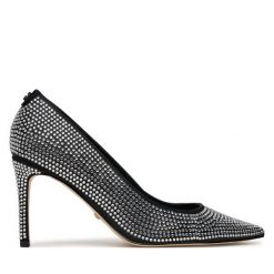 Szpilki Guess. Szare szpilki Guess, z aplikacjami, bez obcasa, na szpilce, bez zapięcia. Za 489.99 zł.
