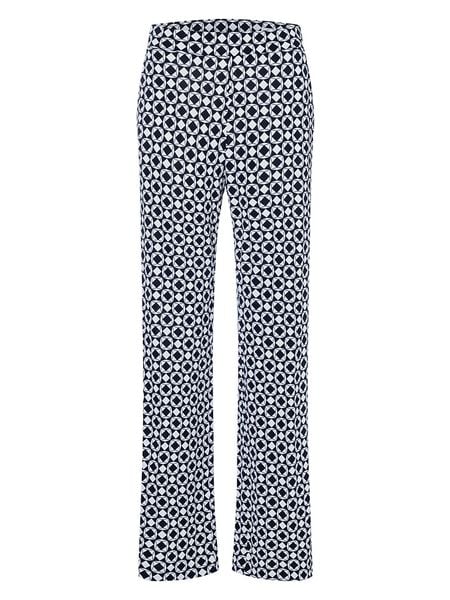 MAC Spodnie "Chiara" w kolorze czarno-białym rozmiar: 42/L32. Białe spodnie materiałowe MAC, bez wzorów, z materiału. Za 152.62 zł.