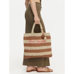Torebka Liu Jo. Brązowe shopper bag Liu Jo, bez wzorów, bez dodatków. Za 389.99 zł.
