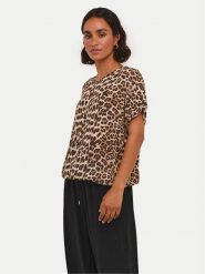 Kaffe T-Shirt Amber 10508257 Brązowy Relaxed Fit. Brązowe t-shirty Kaffe, bez wzorów, z wiskozy, bez kołnierzyka, bez ramiączek. Za 199.99 zł.