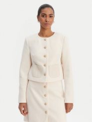 Morgan Marynarka 261-VIKTORY Beżowy Slim Fit. Brązowe marynarki i żakiety Morgan, bez wzorów, z syntetyku, bez ramiączek. Za 459.99 zł.