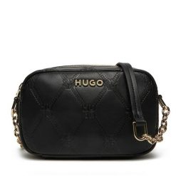 Torebka HUGO. Czarne listonoszki Hugo, bez wzorów, bez dodatków. Za 419.99 zł.