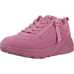 Buty SKECHERS UNO LITE - EASY ZIP Rose. Czerwone buty trekkingowe Skechers, bez wzorów, z materiału, bez zapięcia, trekkingowe. Za 290.00 zł.
