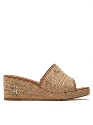 Tommy Hilfiger Espadryle Th Rope Wedge Sandal FW0FW07927 Beżowy. Brązowe espadryle Tommy Hilfiger, bez wzorów, z materiału, bez obcasa. Za 519.99 zł.