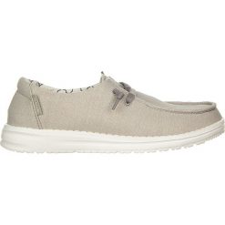 Półbuty HeyDude Wendy Sparkling Pearl Grey 003246, Szary, Materiał. Szare półbuty wsuwane HeyDude, na lato, bez wzorów, z bawełny, klasyczne, bez obcasa. Za 289.99 zł.