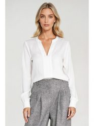 Nife Bluzka w kolorze białym rozmiar: 40. Białe bluzki Nife, bez wzorów, bez kołnierzyka, bez ramiączek. Za 156.61 zł.