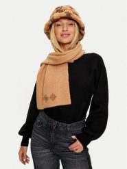 Guess Szal AW5178 POL03 Brązowy. Brązowe szaliki i kominy Guess, z aplikacjami, z materiału. Za 299.99 zł.