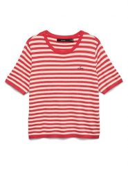 Vero Moda Sweter w kolorze czerwono-białym rozmiar: M. Czerwone swetry Vero Moda, m, bez wzorów, bez ramiączek. Za 89.05 zł.