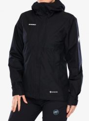 Kurtka GORE TEX damska Mammut Treeline Light HS Hooded Jacket. Czarne kurtki Mammut, xs, bez wzorów, z gore-texu, bez kaptura. Za 959.19 zł.
