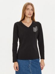 Liu Jo Sport Bluzka TF4211 JS088 Czarny Regular Fit. Czarne t-shirty sportowe Liu Jo Sport, xs, bez wzorów, z bawełny, bez ramiączek. Za 199.99 zł.