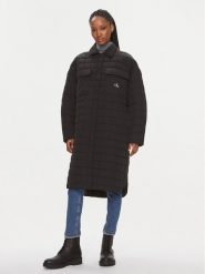 Calvin Klein Jeans Płaszcz przejściowy J20J221380 Czarny Relaxed Fit. Czarne kurtki Calvin Klein Jeans, m, bez wzorów, z jeansu, bez kaptura. Za 959.99 zł.