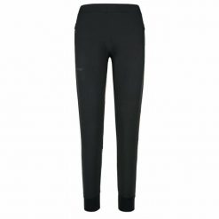 Damskie spodnie do biegania Kilpi HEYES-W. Czarne spodnie sportowe Kilpi, bez wzorów, z dresówki, do biegania. Za 273.99 zł.