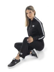 Bluza lekki z zamek błyskawiczny na co dzień. Czarne bluzy bez kaptura LEONE 1947 APPAREL, l, bez wzorów, z dresówki, bez kaptura, na fitness i siłownię. Za 492.57 zł.