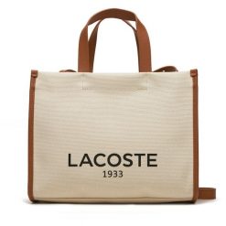 Torebka Lacoste. Brązowe torebki klasyczne Lacoste, bez wzorów, klasyczne, bez dodatków. Za 529.99 zł.